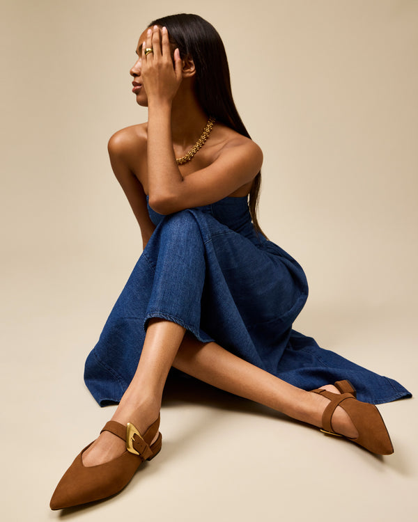 imagine vince camuto Amoret Buckle Slingback Mule Burnt Sugar