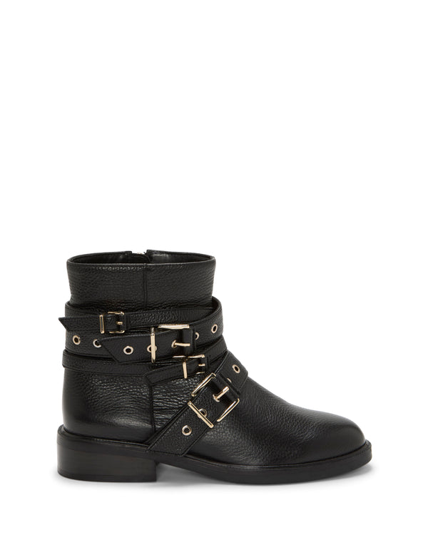 imagine vince camuto Arielle Multi-Buckle Moto Bootie Black