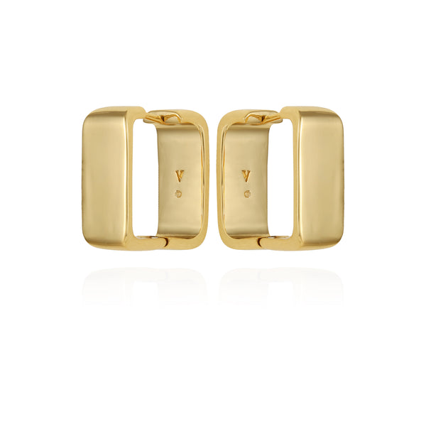 imagine vince camuto Brass Rectangle Hoop Earrings Gold Tone imagine vince camuto Brass Rectangle Hoop Earrings Gold Tone