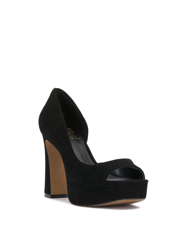 Imagine Vince Camuto Bryanna Peep Toe Platform Pump Black