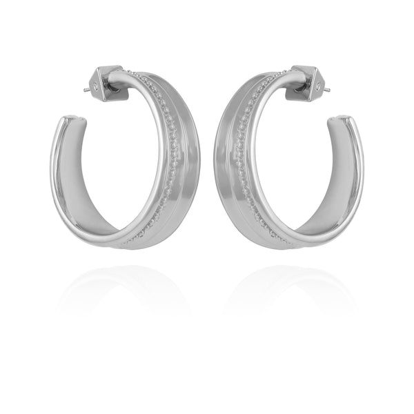imagine vince camuto Chunky Open Hoop Earrings Silver Tone imagine vince camuto Chunky Open Hoop Earrings Silver Tone