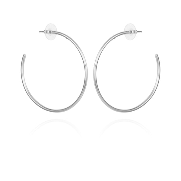 imagine vince camuto Extra Large Open Hoop Earrings Silver Tone