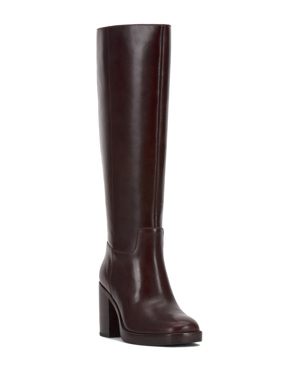 Imagine Vince Camuto Gibi Narrow Calf Knee High Boot Rich Mahogany
