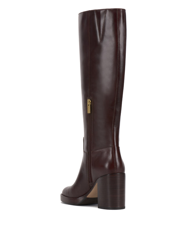 Imagine Vince Camuto Gibi Narrow Calf Knee High Boot Rich Mahogany
