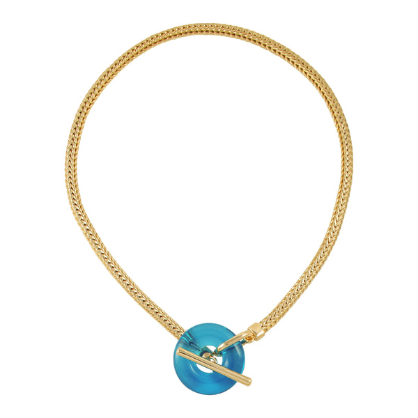 imagine vince camuto Goldtone Blue Candy Stone Snake Chain Necklace Gold Tone