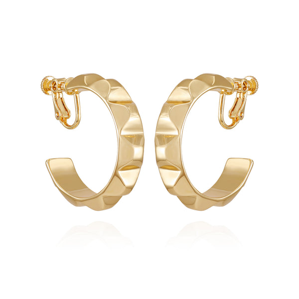 imagine vince camuto Goldtone Chunky Clip On Hoop Earrings Gold Tone