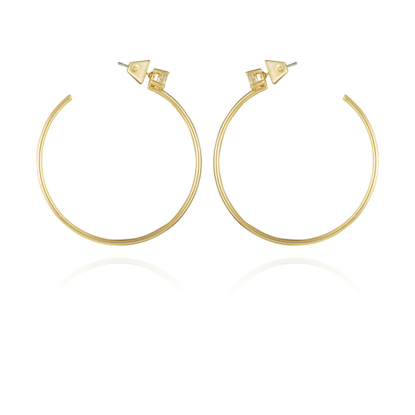 imagine vince camuto Goldtone Cubic Zirconia Open Hoop Earrings Gold Tone imagine vince camuto Goldtone Cubic Zirconia Open Hoop Earrings Gold Tone