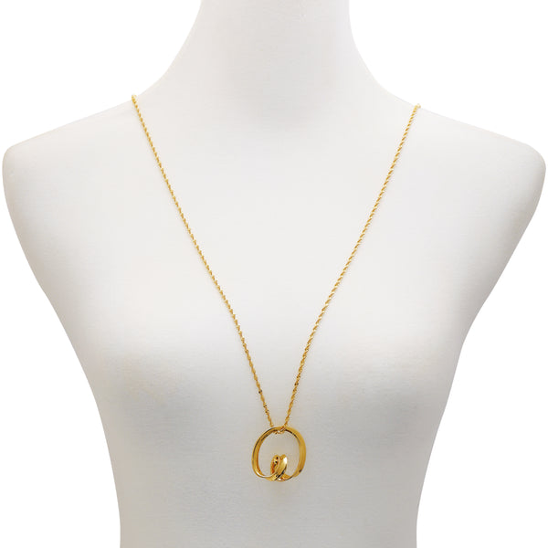 Imagine Vince Camuto Goldtone Herringbone Chain Long Necklace Gold Tone