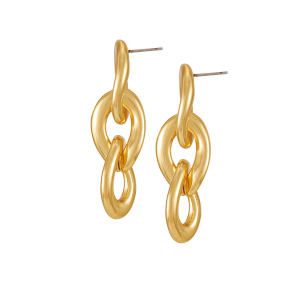 Imagine Vince Camuto Goldtone Interlocked Link Drop Earrings Gold Tone