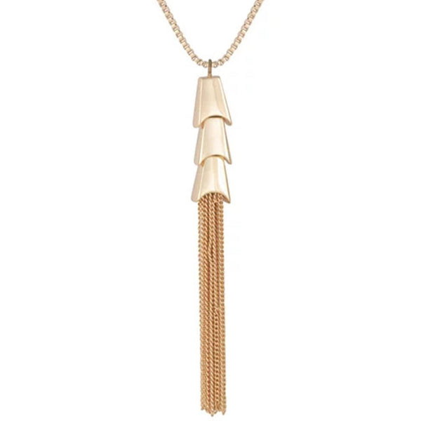 Imagine Vince Camuto Goldtone Long Tassel Chain Necklace Gold Tone