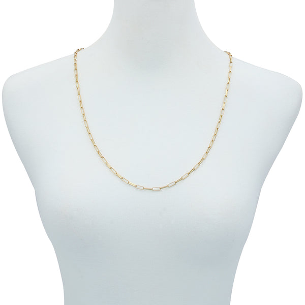 Imagine Vince Camuto Goldtone Paper Clip Chain Link Necklace Gold Tone