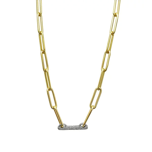 imagine vince camuto Goldtone Pave Bar Chain Necklace Gold Tone imagine vince camuto Goldtone Pave Bar Chain Necklace Gold Tone