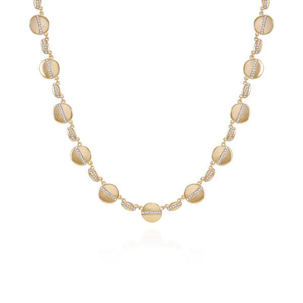 imagine vince camuto Goldtone Pave Multi-Coin Statement Necklace Gold Tone