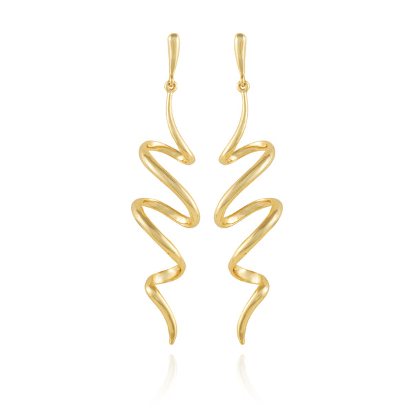 imagine vince camuto Goldtone Spiral Corkscrew Earrings Gold Tone