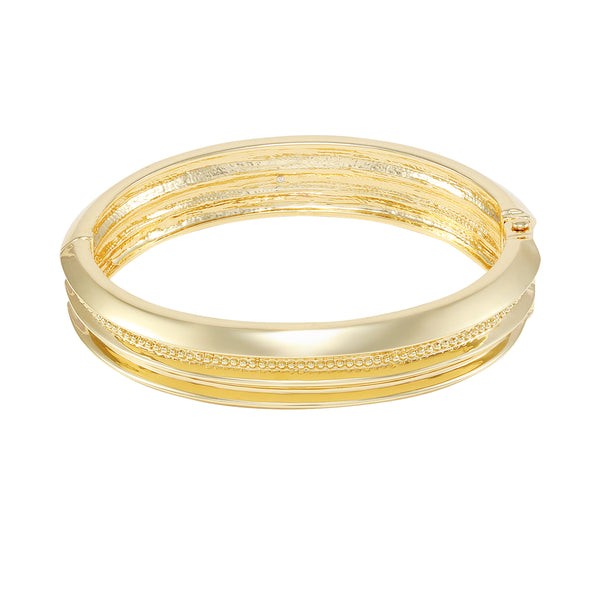 imagine vince camuto Goldtone Textured Hinge Bracelet Gold Tone