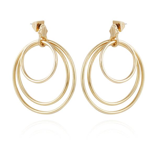 imagine vince camuto Goldtone Triple Layered Hoop Drop Earrings Gold Tone