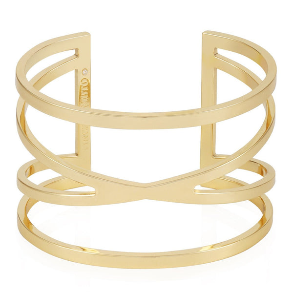 Imagine Vince Camuto Goldtone Twisted Double Cuff Bracelet Gold Tone