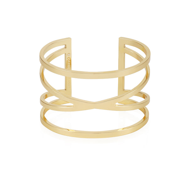 imagine vince camuto Goldtone Twisted Double Cuff Bracelet Gold Tone