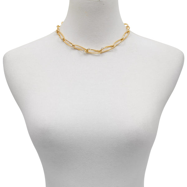 Imagine Vince Camuto Goldtone Twisted Link Chain Necklace Gold Tone