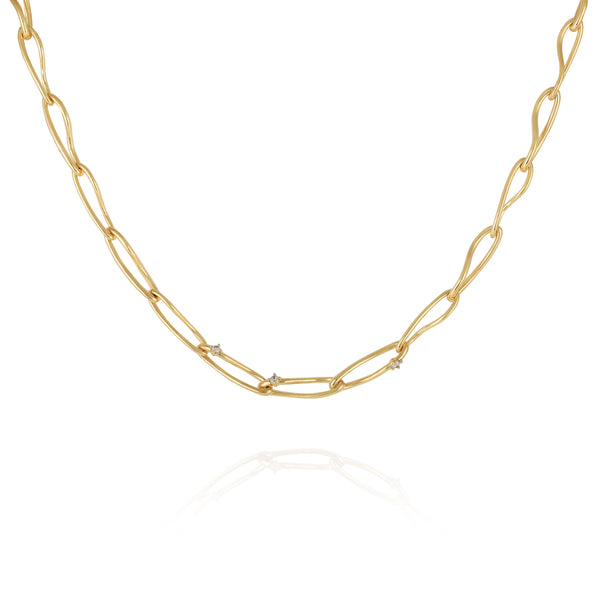 imagine vince camuto Goldtone Twisted Link Chain Necklace Gold Tone