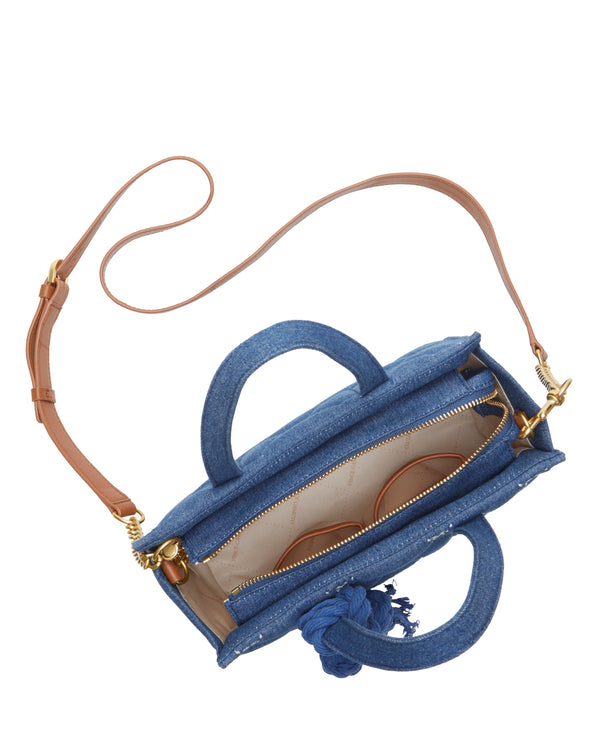 Imagine Vince Camuto Barry Small Tote Bag Denim