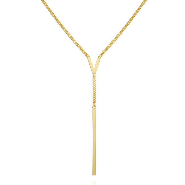 imagine vince camuto Lariat Y Necklace Gold Tone