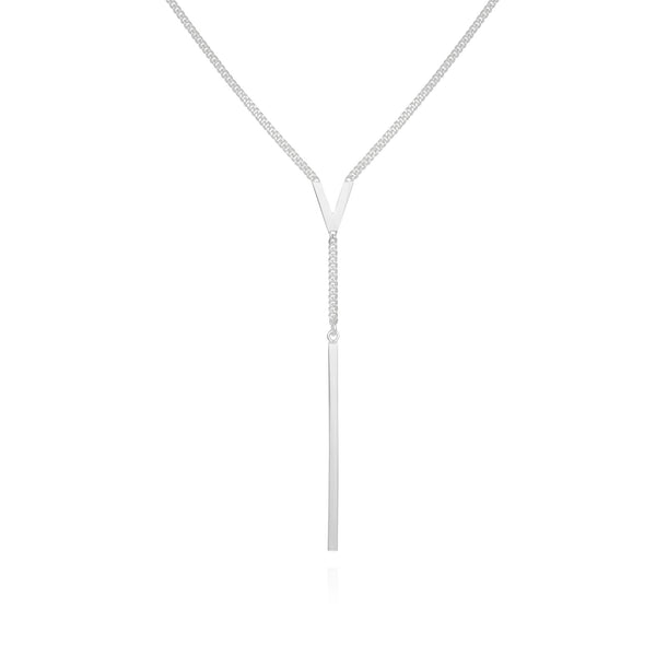 imagine vince camuto Lariat Y Necklace Silver Tone