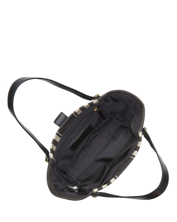 Imagine Vince Camuto Selah Tote Bag Black Stripe
