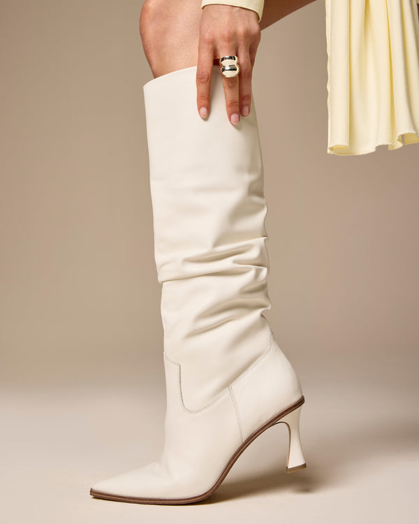 imagine vince camuto Kindre Narrow Calf Slouchy Knee High Boot Coconut Cream