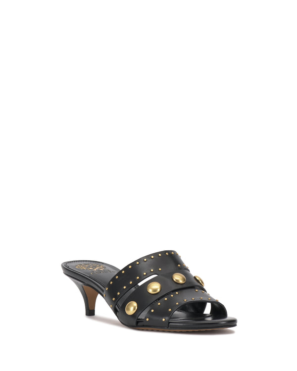 Imagine Vince Camuto Kyler Studded Kitten Heel Sandal Black