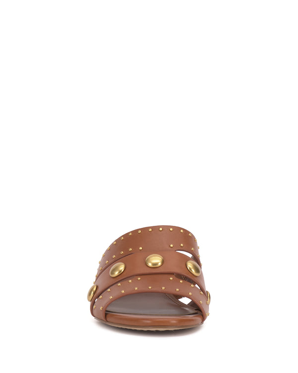 Imagine Vince Camuto Kyler Studded Kitten Heel Sandal Caramello