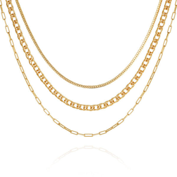 imagine vince camuto Multi Layered Chain Necklace Gold Tone