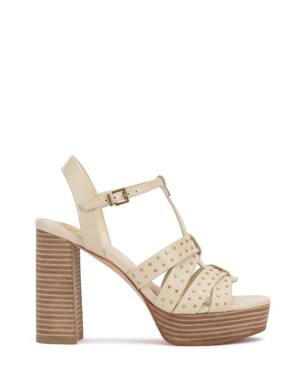 Imagine Vince Camuto Palton Studded Platform Sandal Panna Creme
