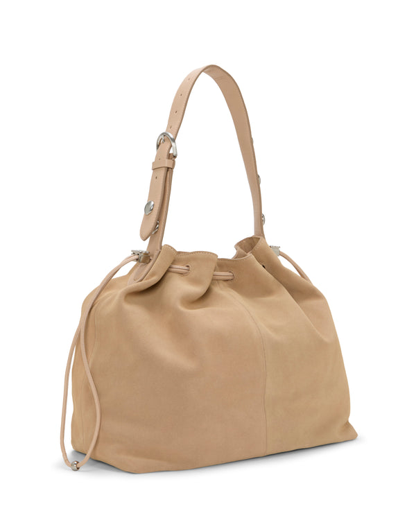 Imagine Vince Camuto Pippa Large Studded Bucket Bag Cappuccino Stud