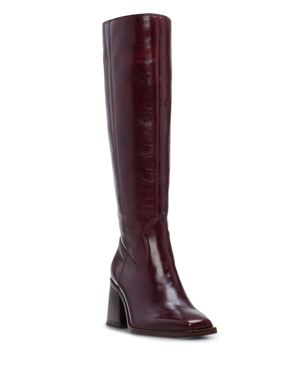 imagine Vince Camuto Sangeti Narrow Calf Boot Dark Mahogany