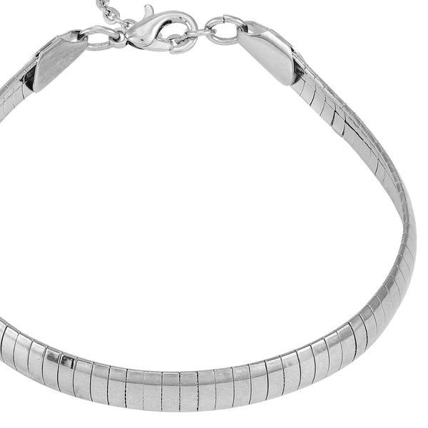 Imagine Vince Camuto Silvertone Line Snake Chain Bracelet Silver Tone