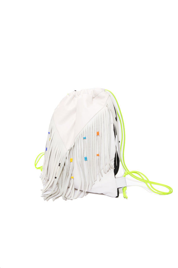 Imemoi Backpack White Fringes