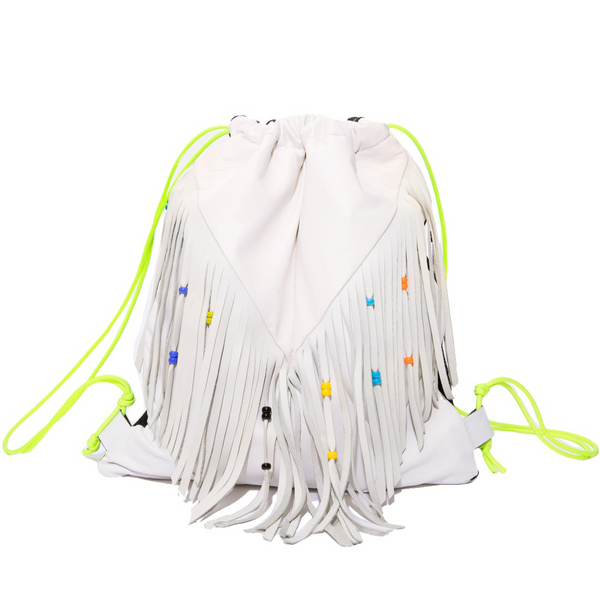 imemoi Backpack White Fringes