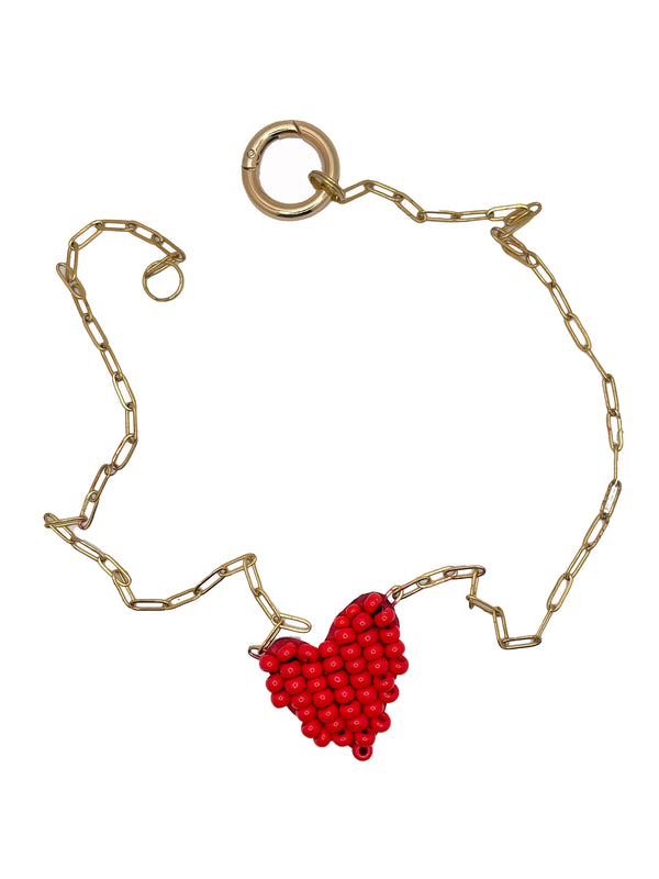 imemoi Bag Charm Chain Heart