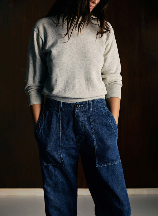 Imogene Willie Blake Military Trouser In Washed Indigo