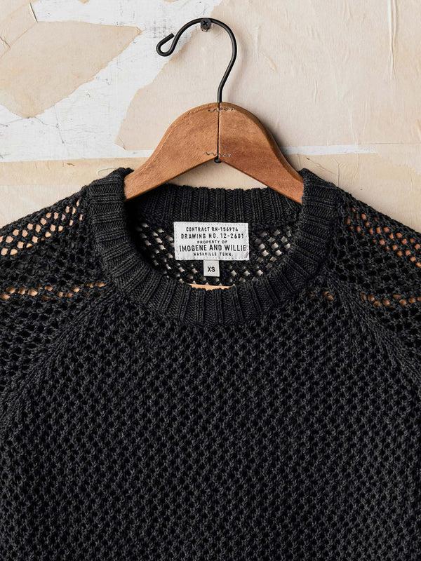 Imogene Willie Cascabel Open Weave Sweater In Black