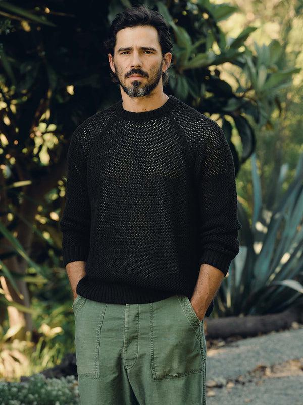 imogene willie cascabel open weave sweater in black