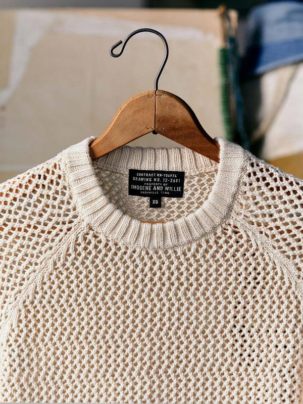 Imogene Willie Cascabel Open Weave Sweater In Natural