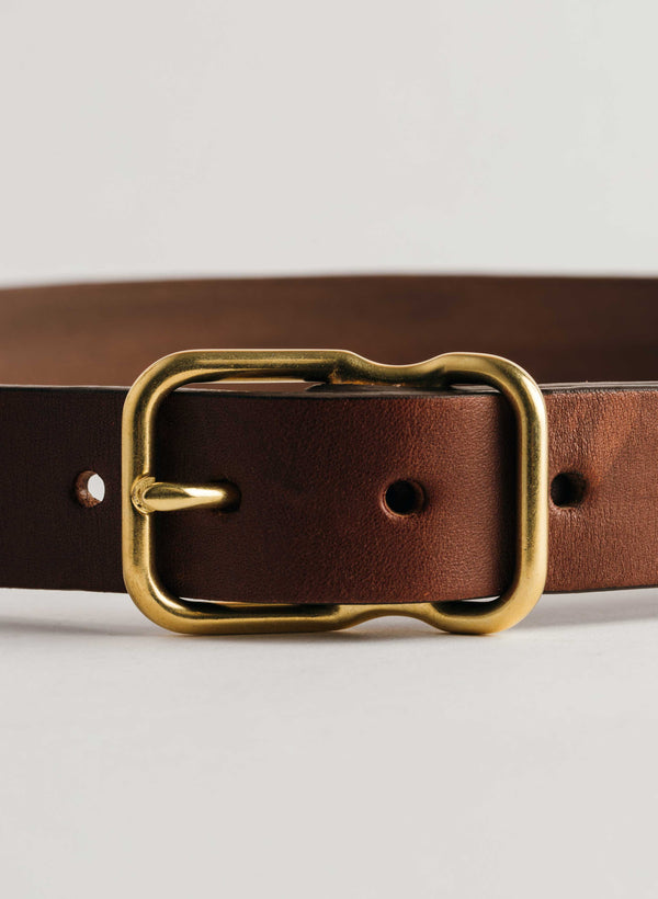 imogene willie emil erwin narrow signature belt in walnut