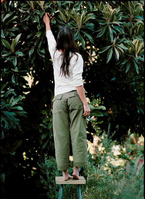 imogene willie blake military trouser in olive