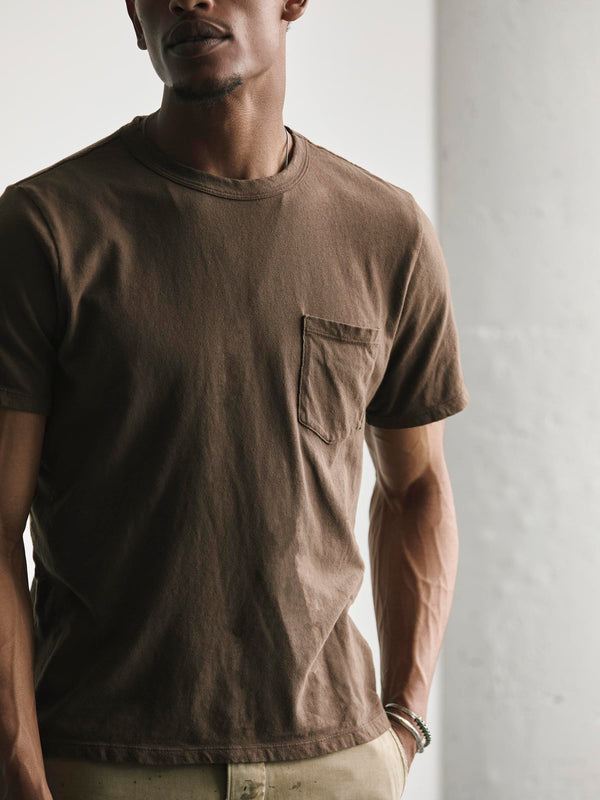 imogene willie brown knit pocket tee