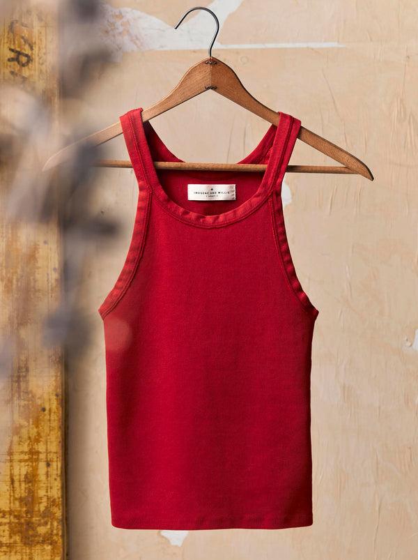 Imogene Willie Cardinal Ribbed Racerback Tank