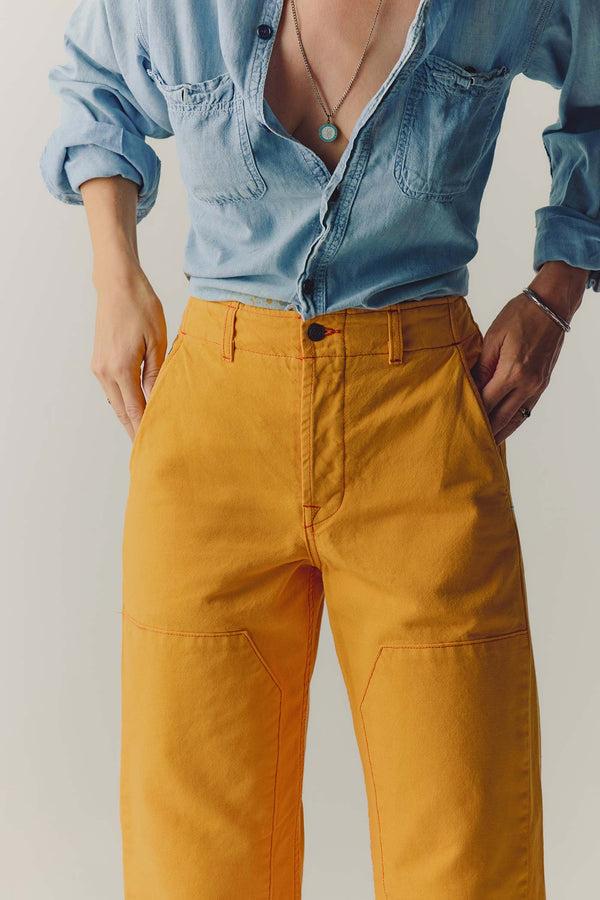 Imogene Willie Clarke Canvas Workpant In Marigold
