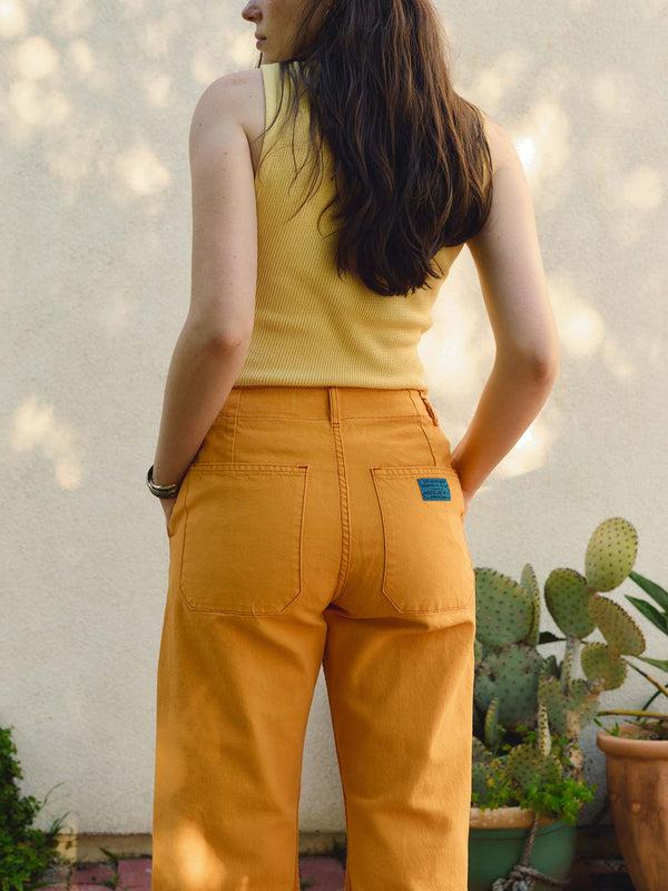 Imogene Willie Clarke Canvas Workpant In Marigold