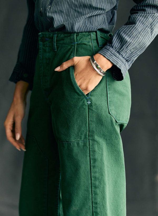 Imogene Willie Clarke Canvas Workpant In Spruce